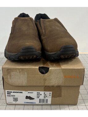 Merrell MOAB Adventure Moc Slip-on Shoes Men's Dark Earth Sz. 8 New